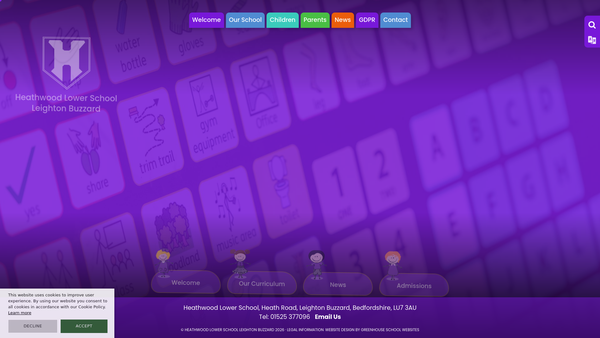 Screenshot of the Heathwood School Parents Association website