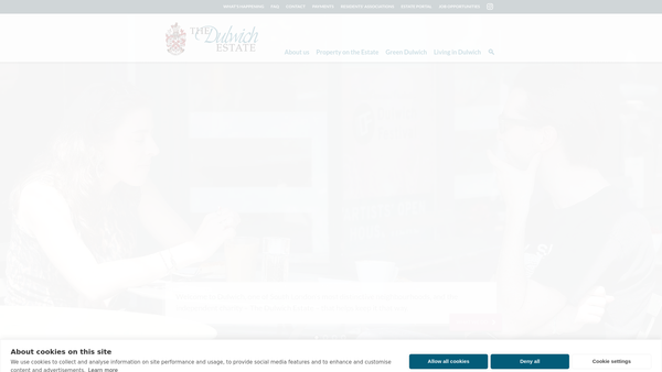 Screenshot of the Christ's Chapel Of God's Gift At Dulwich website