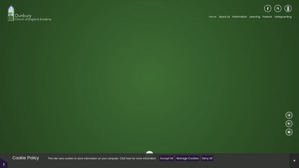 Screenshot of the Friends Of Dunbury Academy (Foda) website