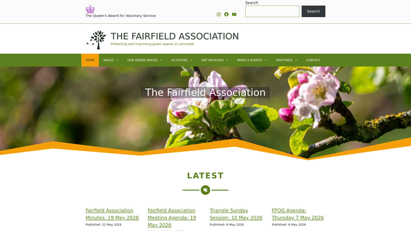 Screenshot of the The Fairfield Association website