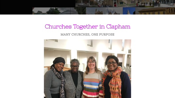 Screenshot of the Churches Together In Clapham website