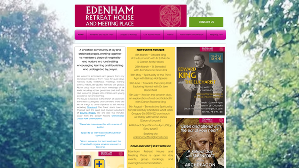 Screenshot of the The Edenham Regional House Trust website
