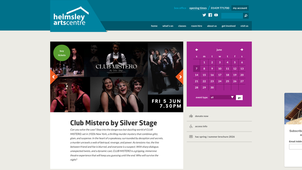 Screenshot of the The Old Meeting House Trust website