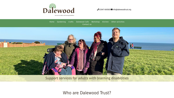 Screenshot of the Dalewood Trust website