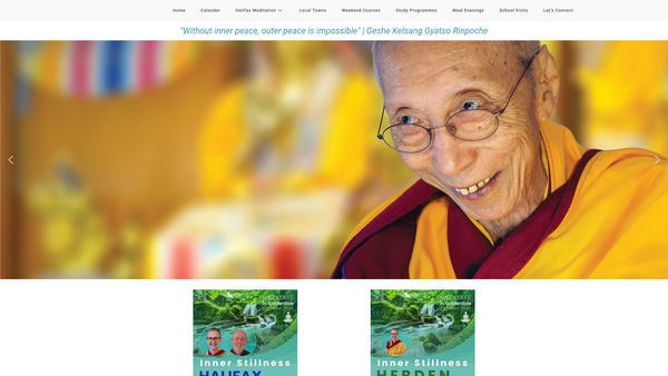 Screenshot of the Ganden Buddhist Centre website