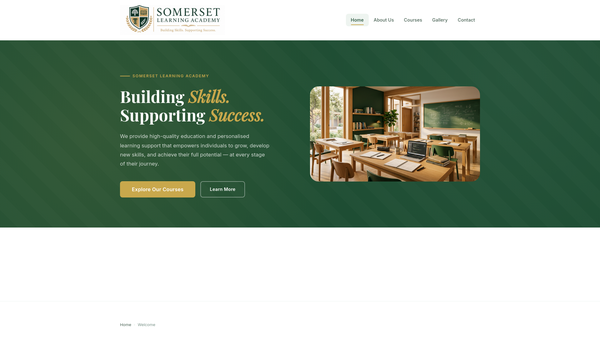Screenshot of the The Marjorie Hickling Bursary Fund website