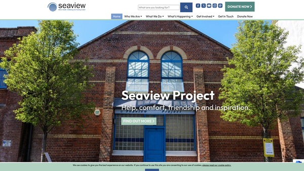 Screenshot of the Seaview Project website