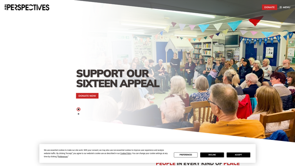 Screenshot of the New Perspectives Theatre Company website