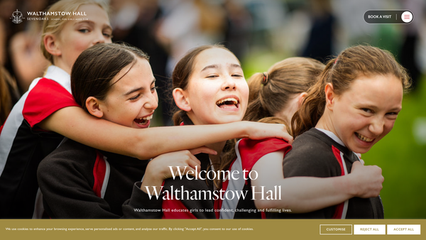 Screenshot of the Walthamstow Hall website