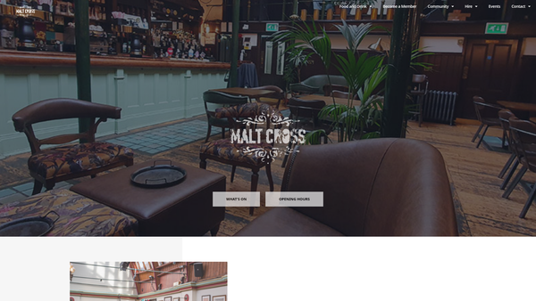 Screenshot of the Malt Cross Trust Company website