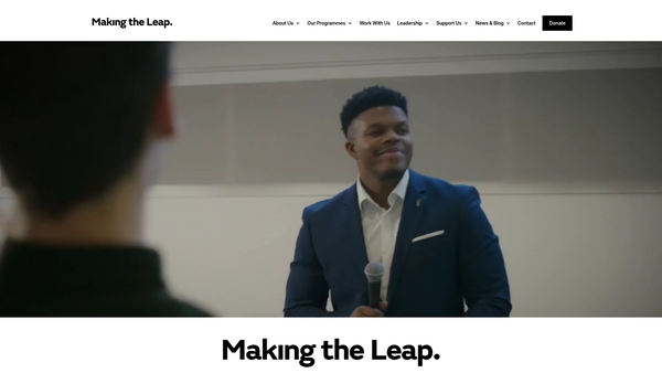 Screenshot of the Making The Leap website