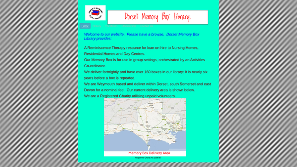 Screenshot of the Dorset Memory Box Library website