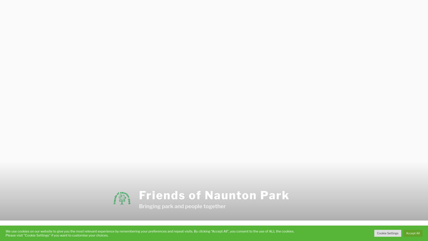Screenshot of the Friends Of Naunton Park website
