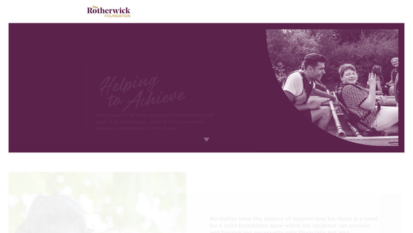 Screenshot of the The Rotherwick Foundation website