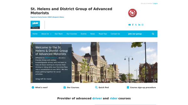 Screenshot of the St Helens Group Of Advanced Motorists website