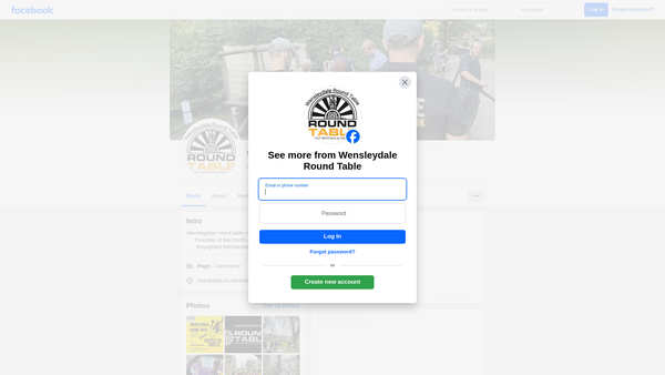 Screenshot of the Wensleydale Round Table Charitable Trust website