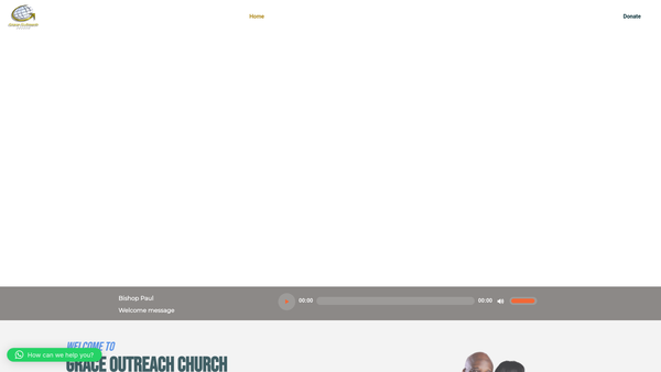 Screenshot of the His Grace World Outreach Trust website