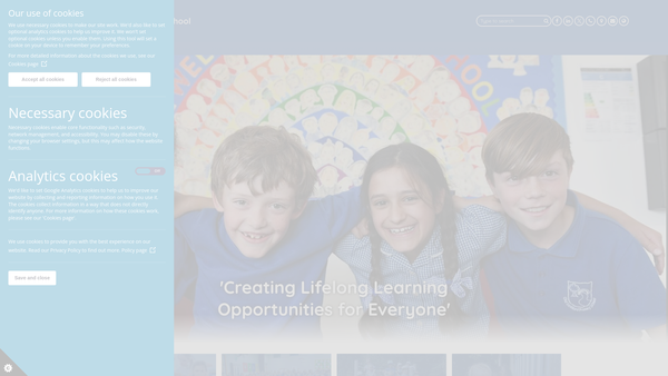 Screenshot of the Old Stratford School Association website