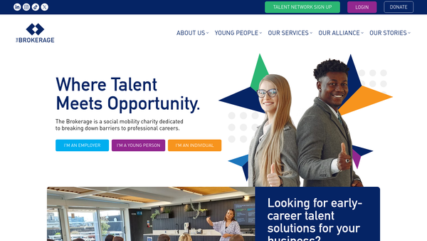 Screenshot of the The Brokerage Citylink website