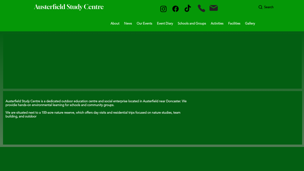 Screenshot of the Austerfield Field Study Centre School Fund website