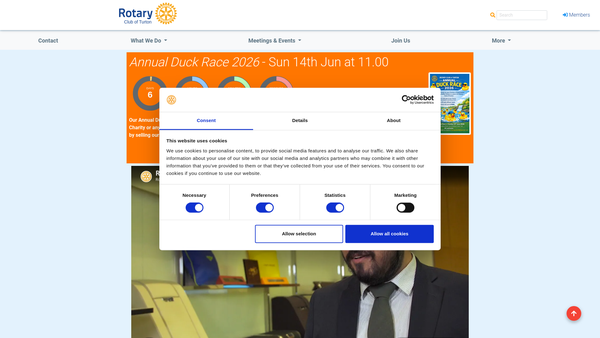 Screenshot of the Rotary Club Of Turton Trust Fund website