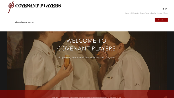 Screenshot of the Covenant Players UK Trust website