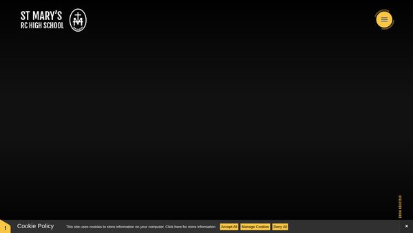 Screenshot of the St Mary's RC High School Support Fund website