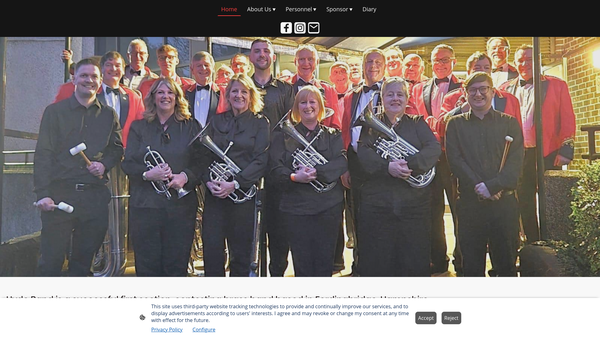 Screenshot of the Hyde Band website