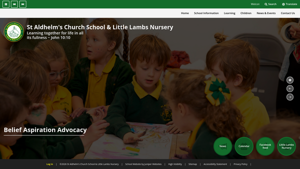 Screenshot of the Friends Of St Aldhelm's School website