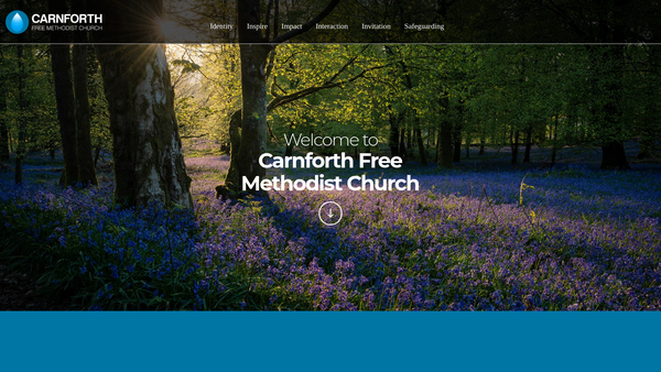 Screenshot of the Carnforth Free Methodist Church website