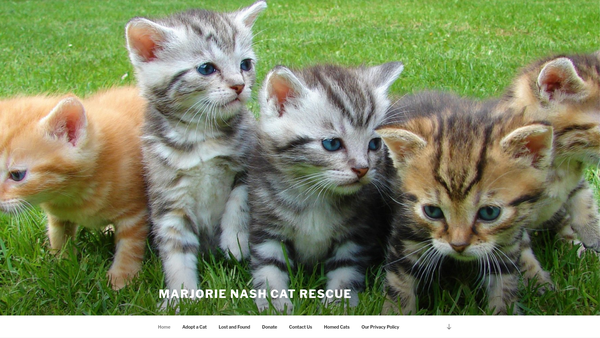 Screenshot of the The Marjorie Nash Cat Rescue website