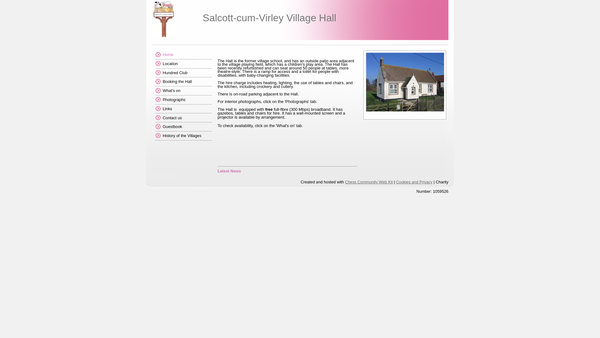 Screenshot of the Salcott-Cum-Virley Village Hall website