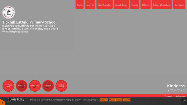 Screenshot of the Tickhill Estfeld School Fund website