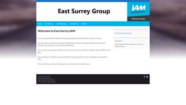 Screenshot of the East Surrey Group Of Advanced Motorists website
