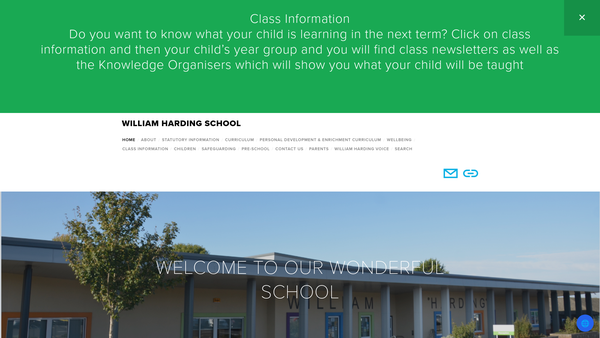 Screenshot of the William Harding County Combined School Fund website