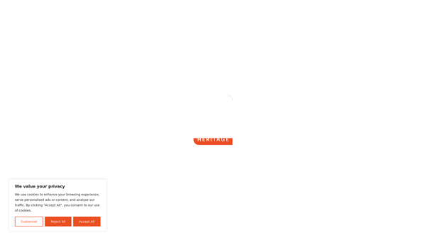 Screenshot of the Re-Form Heritage website