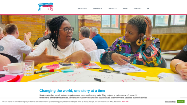 Screenshot of the People's Voice Media website