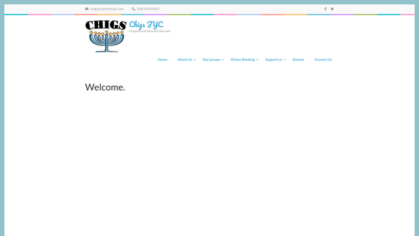 Screenshot of the Chigwell And Hainault Jewish Youth Club website