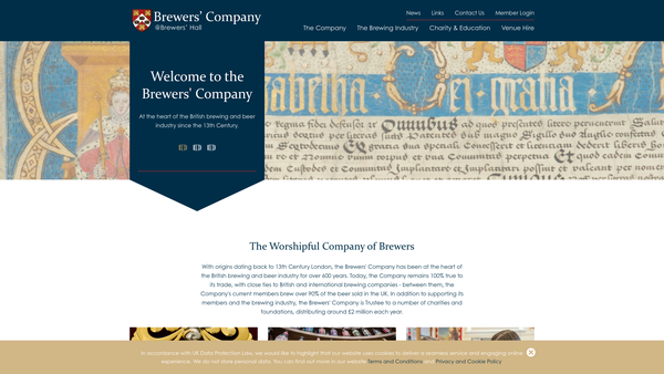 Screenshot of the The Brewers' Company General Charitable Trust website