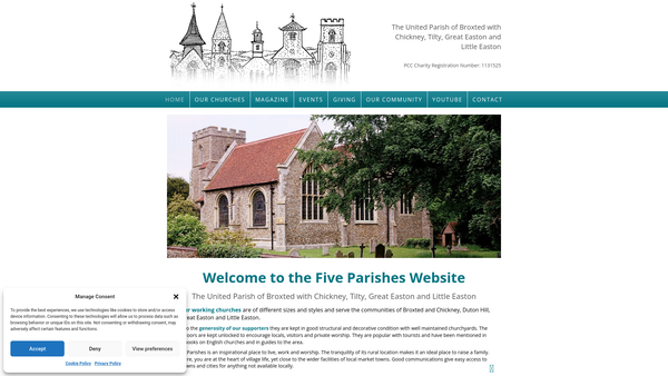 Screenshot of the The Friends Of The Five Parishes website