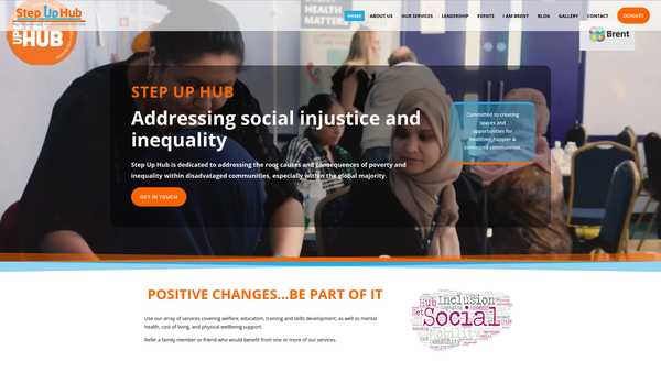 Screenshot of the Step Up Hub website