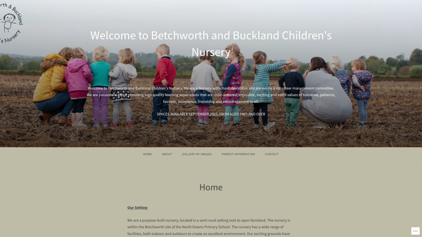 Screenshot of the The Betchworth And Buckland Childrens Nursery website