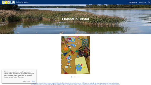 Screenshot of the The Finnish School in Bristol website