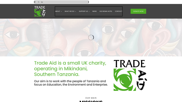 Screenshot of the Trade Aid website