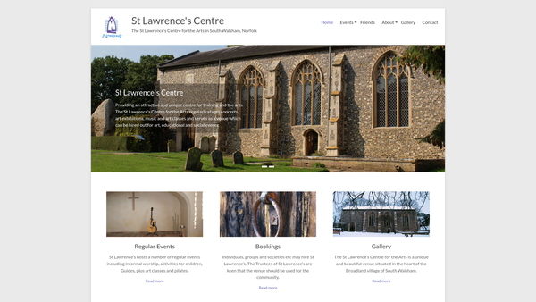Screenshot of the The St Lawrence's Trust website
