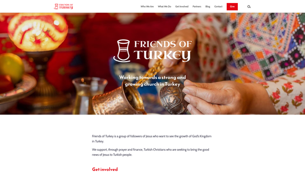 Screenshot of the Friends Of Turkey website