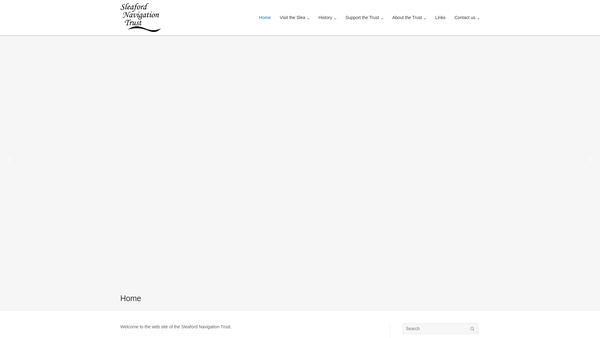 Screenshot of the The Sleaford Navigation Trust website