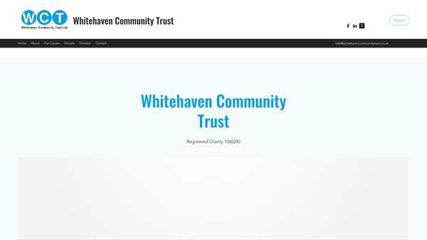 Screenshot of the Whitehaven Community Trust Limited website