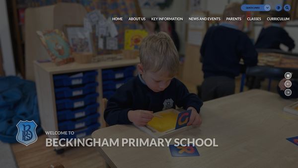 Screenshot of the Beckingham Primary School Fund website
