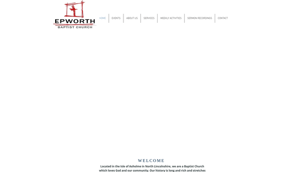 Screenshot of the Epworth Baptist Church website